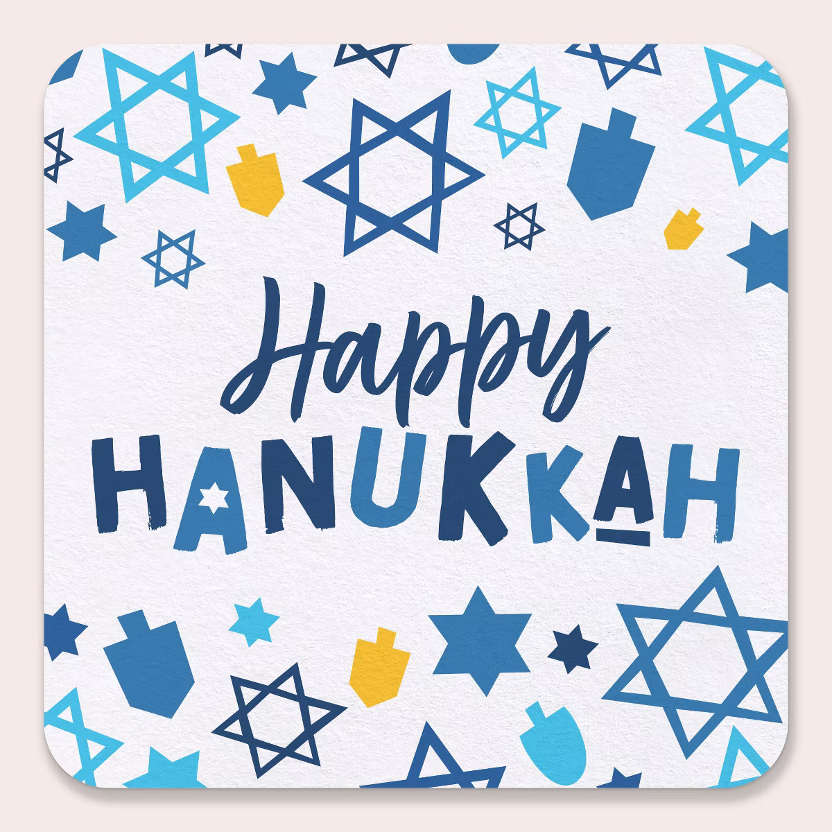 Big Dot of Happiness 25 Ct Hanukkah Drink Coasters, 4-Inch Disposable Square Paper Coasters for C... | Target