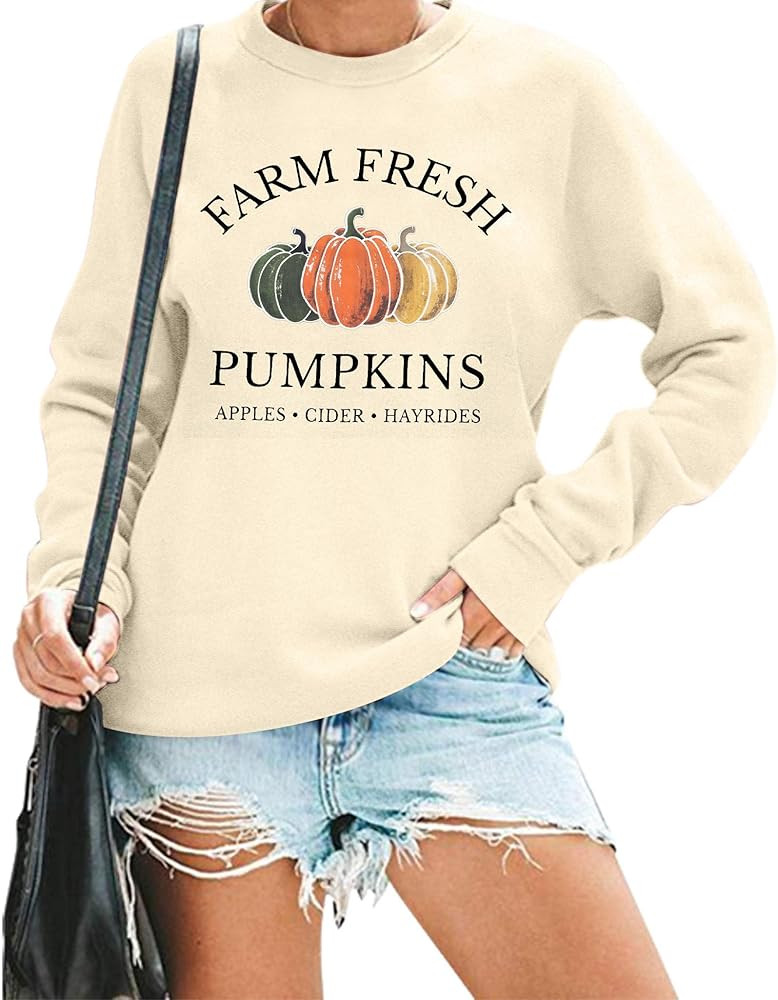 It's Fall Y'all Leopard Plaid Dot Pumpkin Sweatshirt Women's Halloween Long Sleeve Casual Pullove... | Amazon (US)