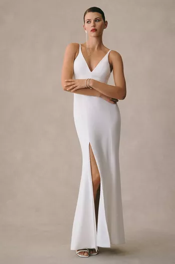 Feeling of Forever White Long Sleeve Mermaid Maxi Dress