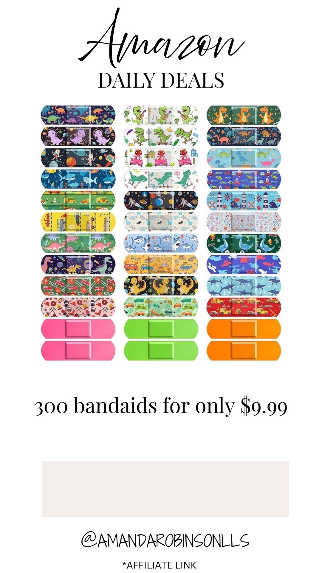 Amazon daily deals
300 bandaids

#LTKSaleAlert #LTKKids