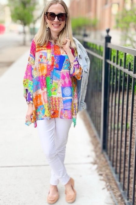 Colorful spring blouse. 🌈

#LTKSeasonal #LTKover40