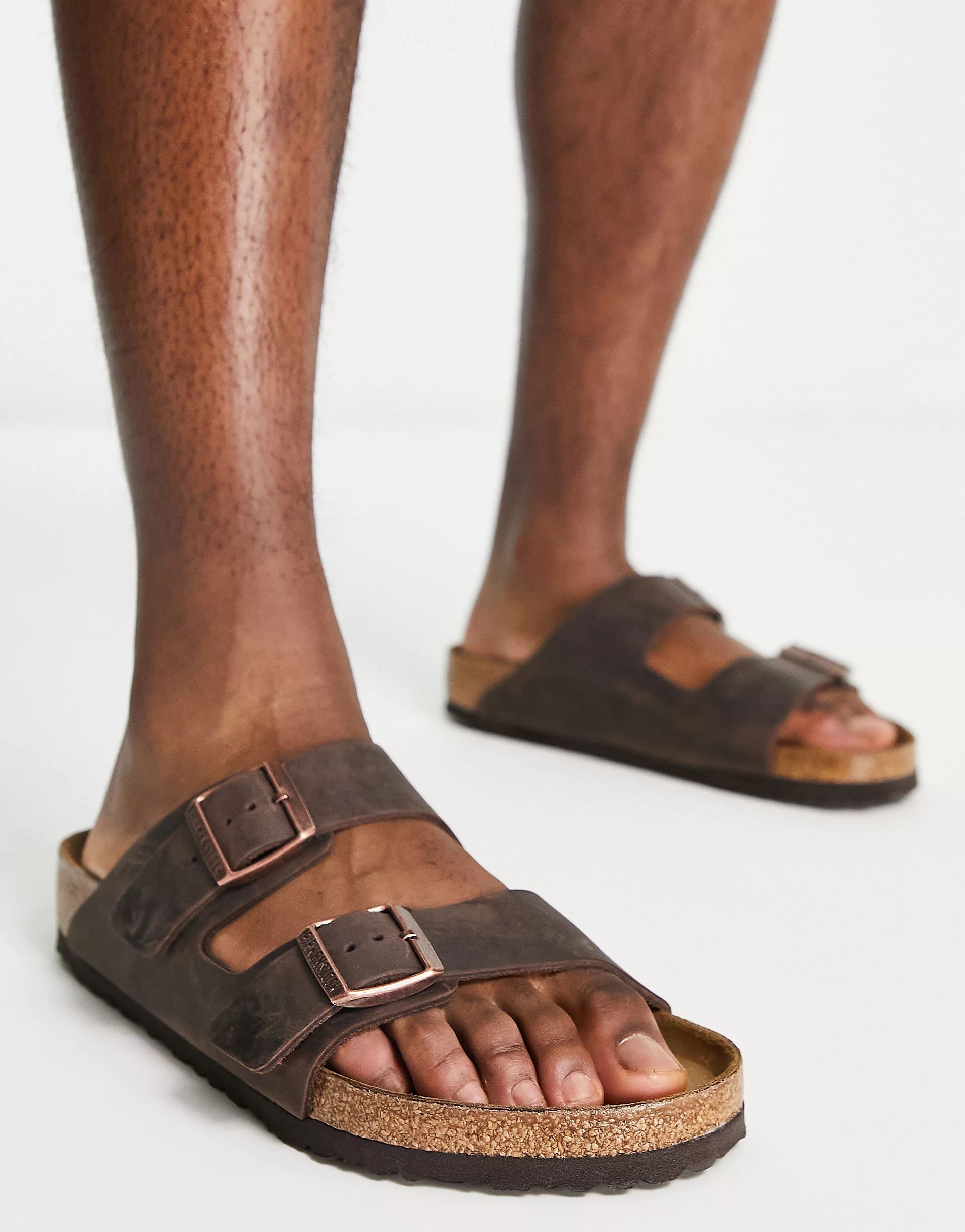 Birkenstock Arizona sandals in brown oiled leather | ASOS (Global)