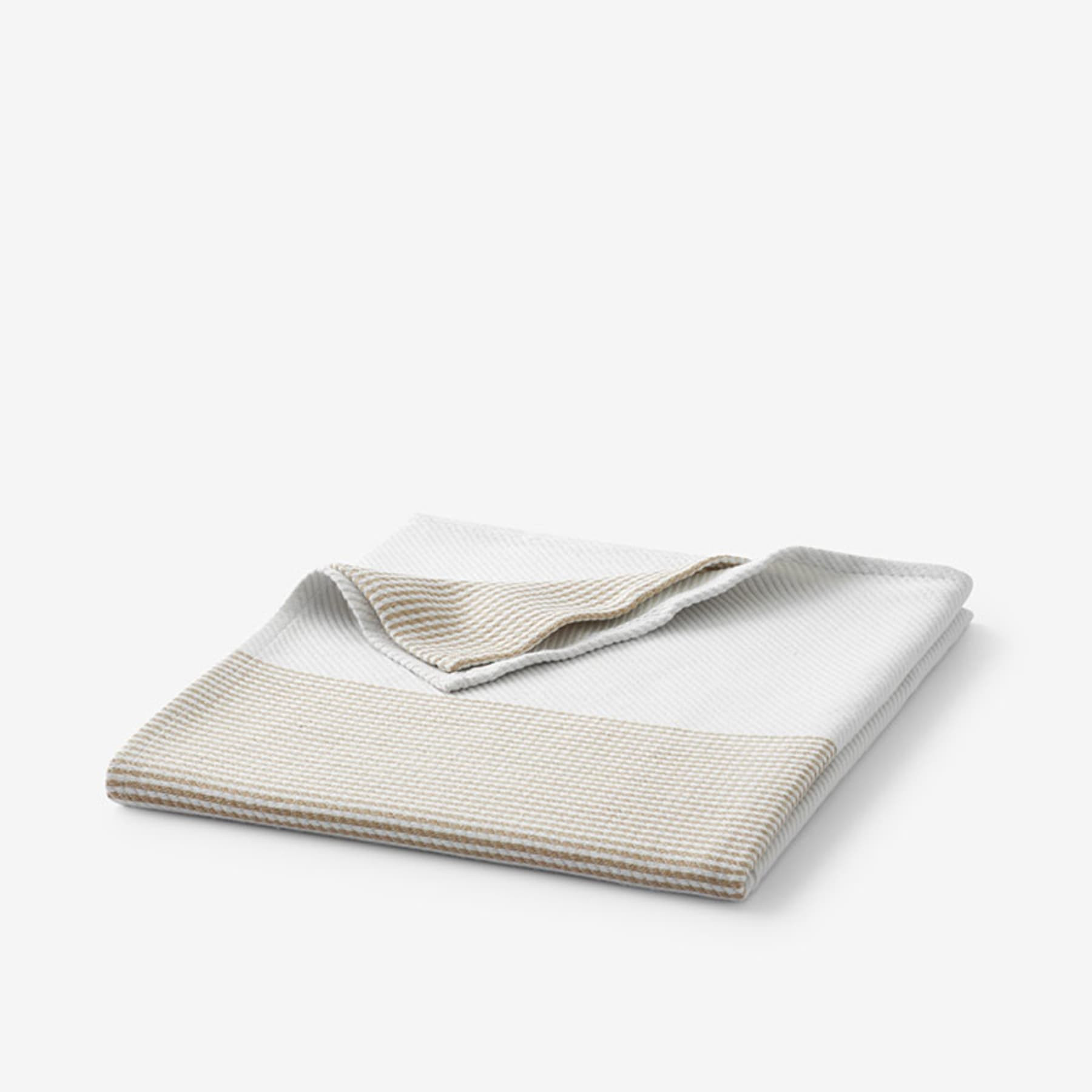 Stripe Indoor/Outdoor Throw - Khaki | The Company Store
