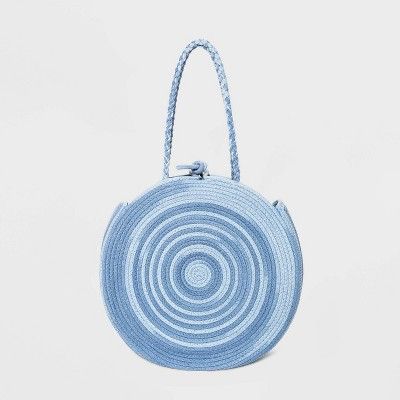 Straw Circle Rope Tote Handbag - Universal Thread™ Blue | Target