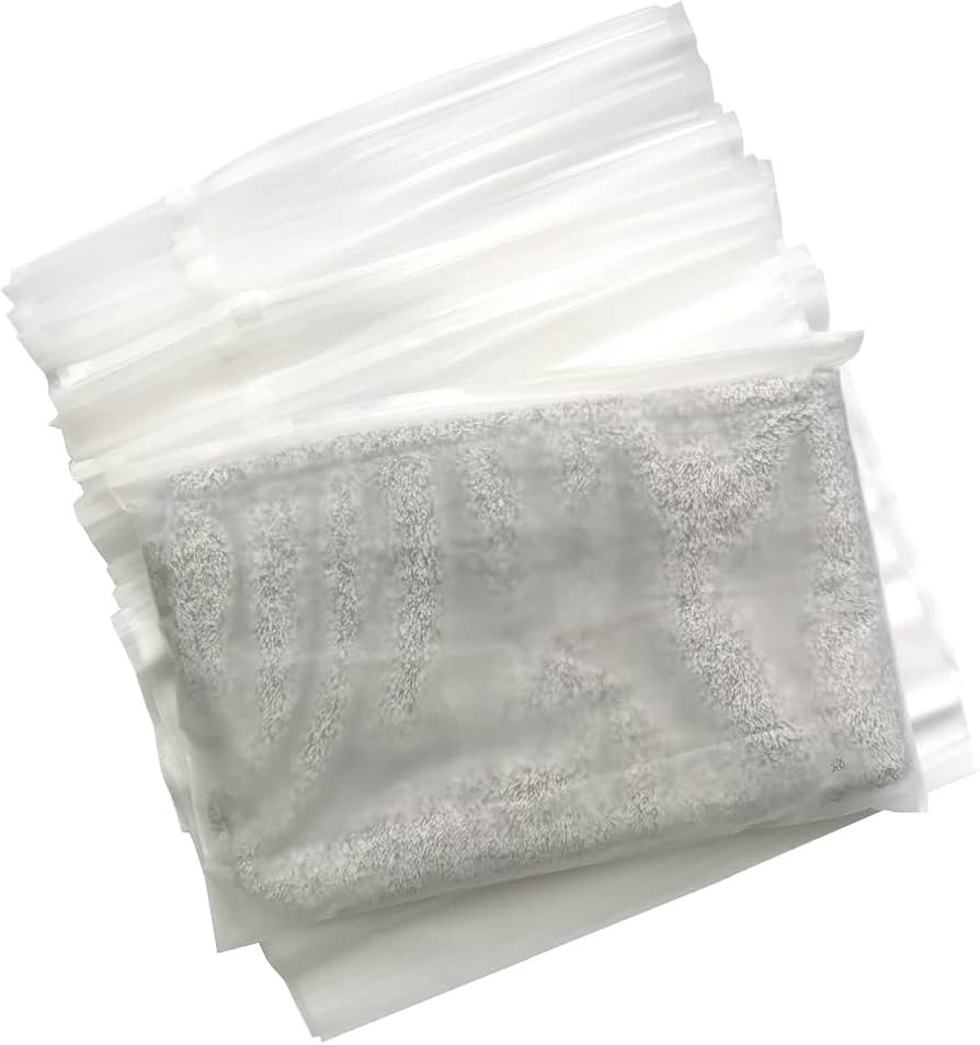 JSJSYO 50Pcs Clear Bags Resealable Bags Waterproof Plastic Ziplock Bags Luggage Organiser Pouch S... | Amazon (US)