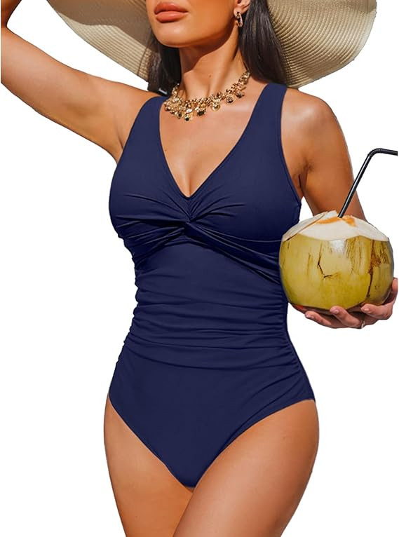 Holipick Women Tummy Control One Piece Swimsuit - Push Up Bathing Suit Full Coverage Slimming Swi... | Amazon (US)