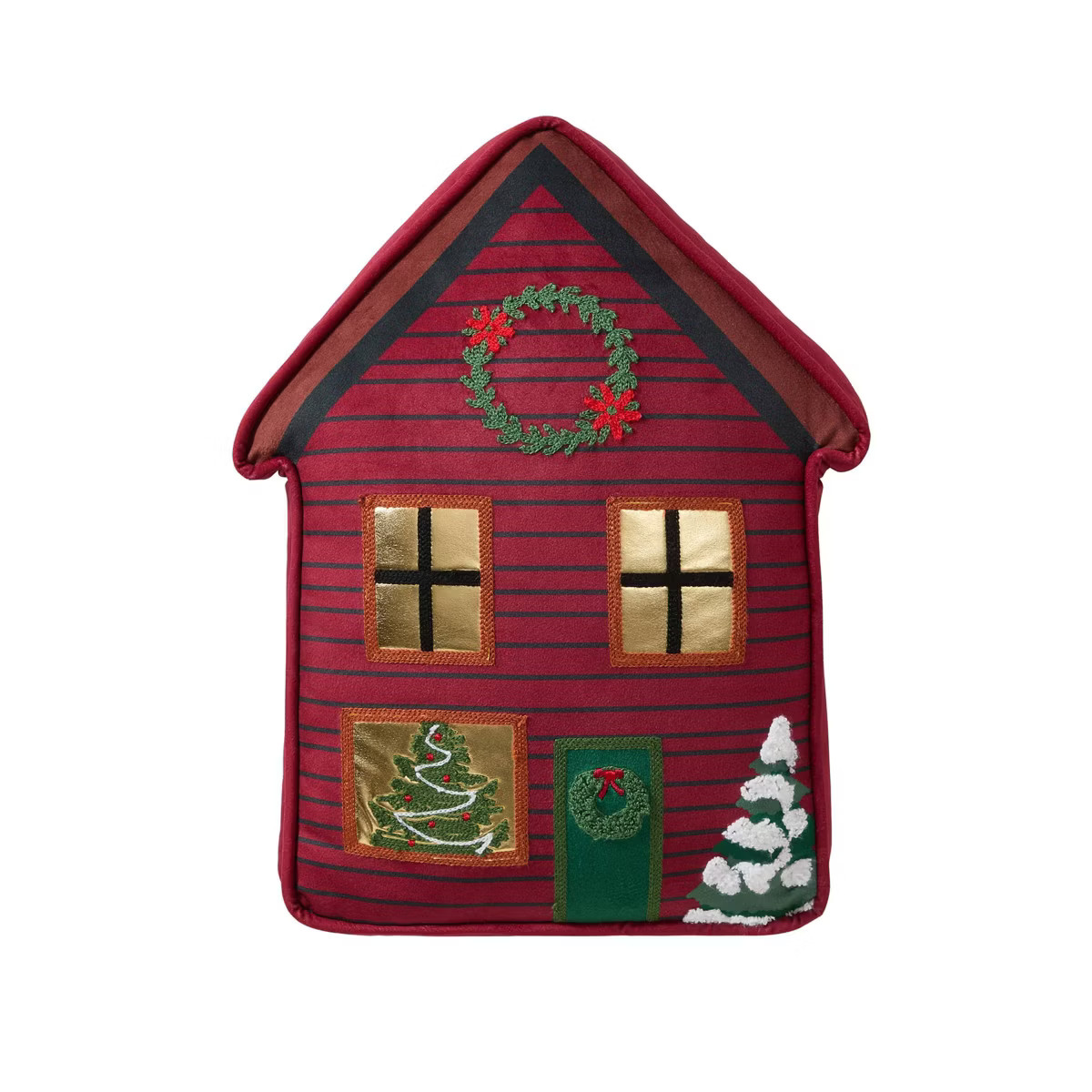 Hallmark Novelty Gingerbread House Dec Pillow Sham Red | Target