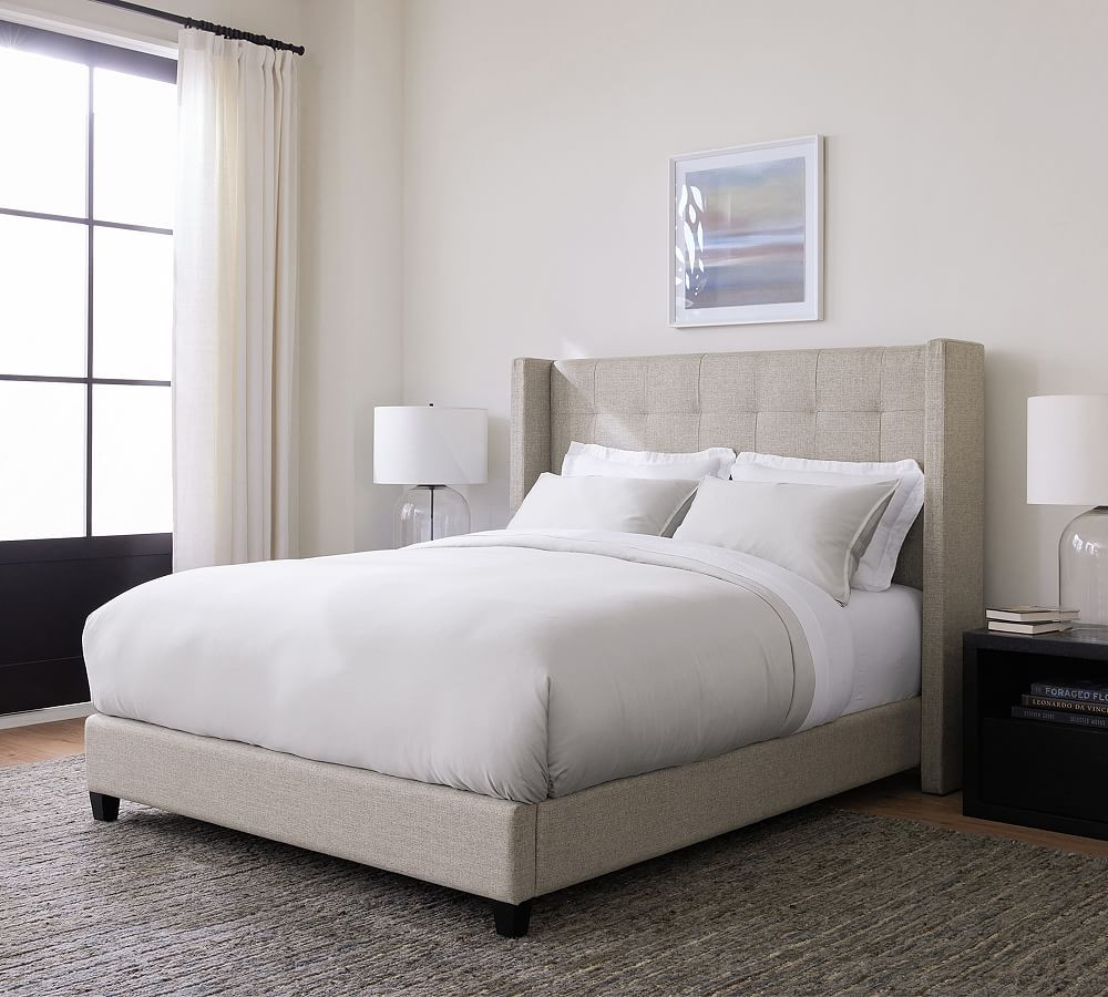 Elliot Upholstered Tufted Shelter Bed | Pottery Barn (US)