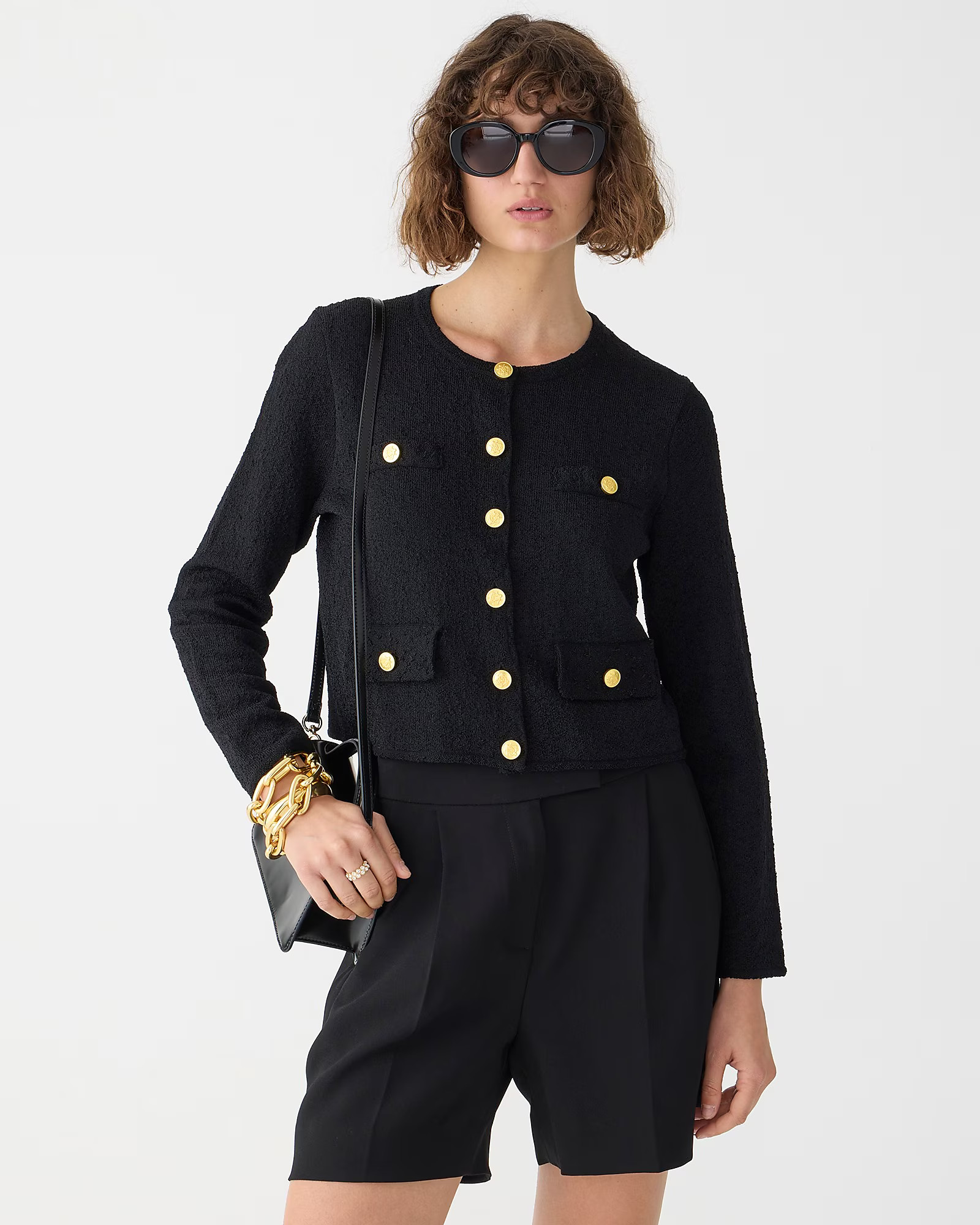 Cropped lady jacket in textured bouclé | J. Crew US