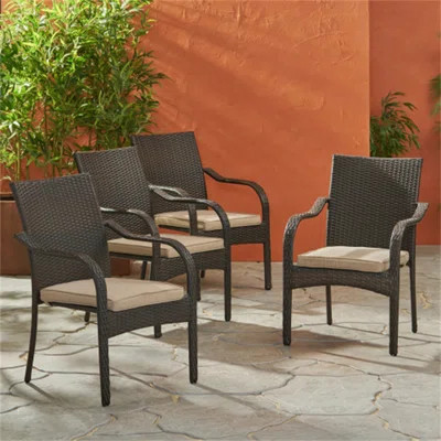 Outdoor Wicker Chairs, 4Pcs | Wayfair North America