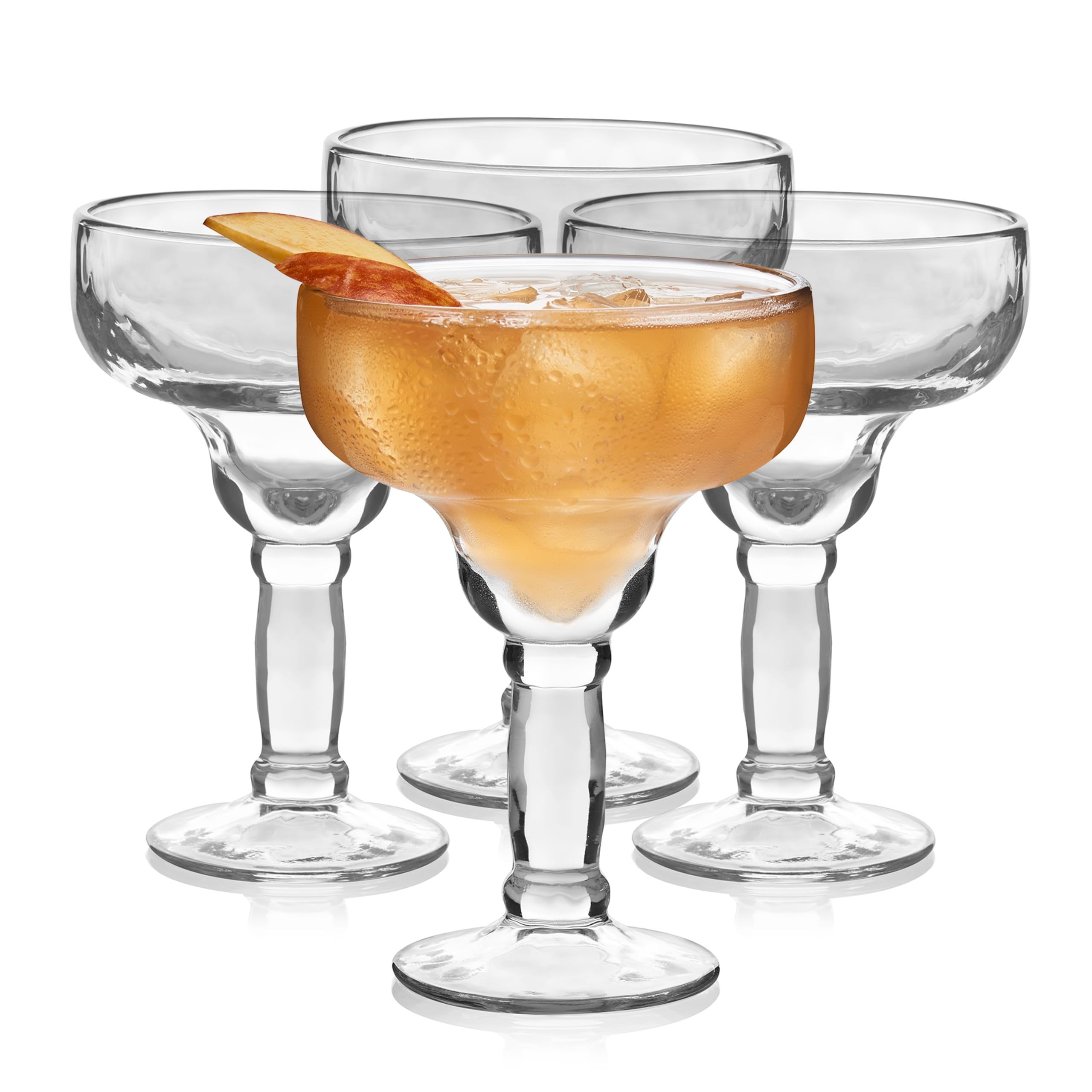 Libbey Yucatan Margarita Glasses Set of 4, 13.5 Oz, Stunning Ripple Bar Glass Set, Cocktail Glass... | Amazon (US)