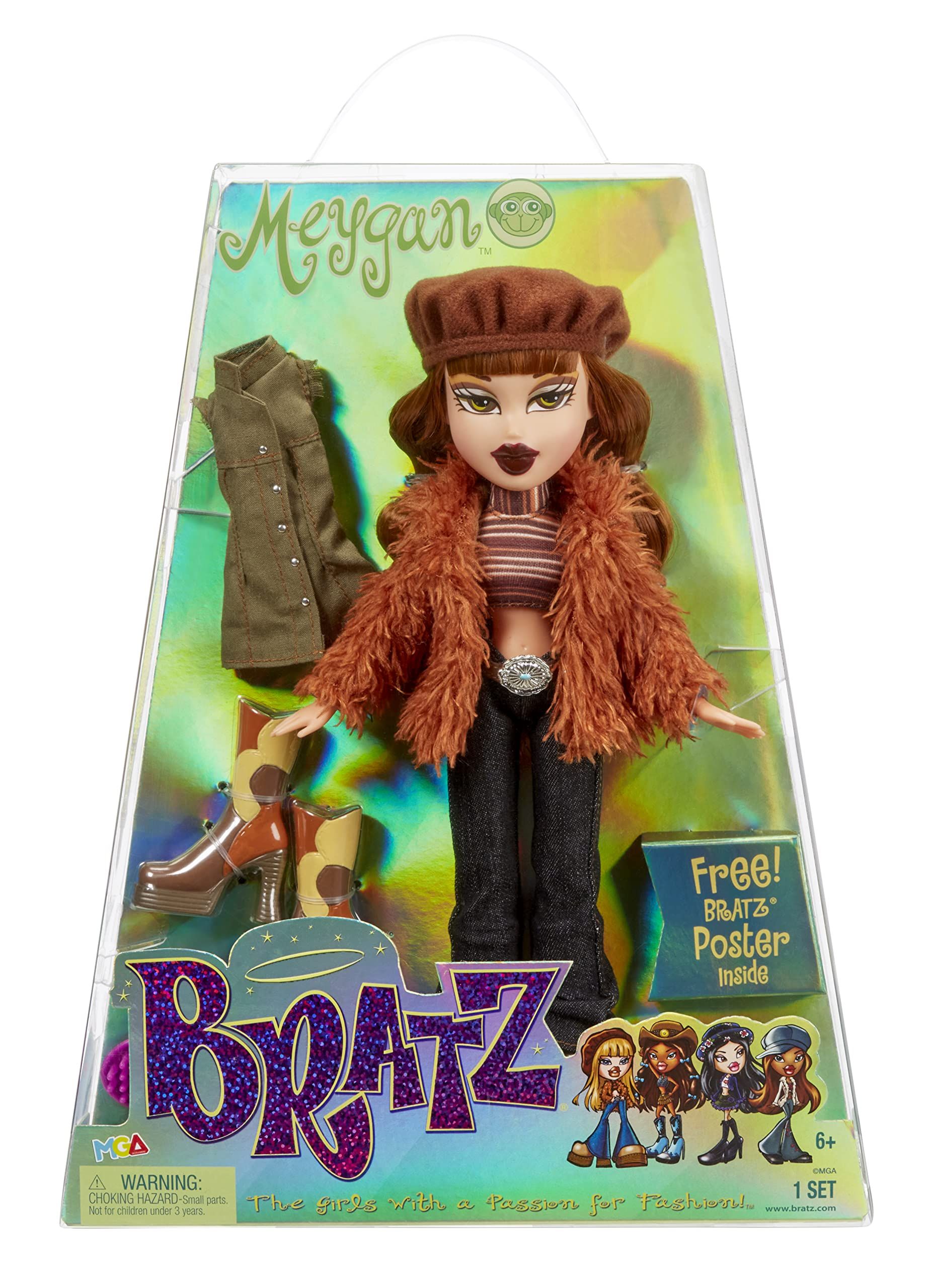 Bratz Original Fashion Doll Meygan with 2 Outfits and Poster (Pack of 1) | Amazon (US)
