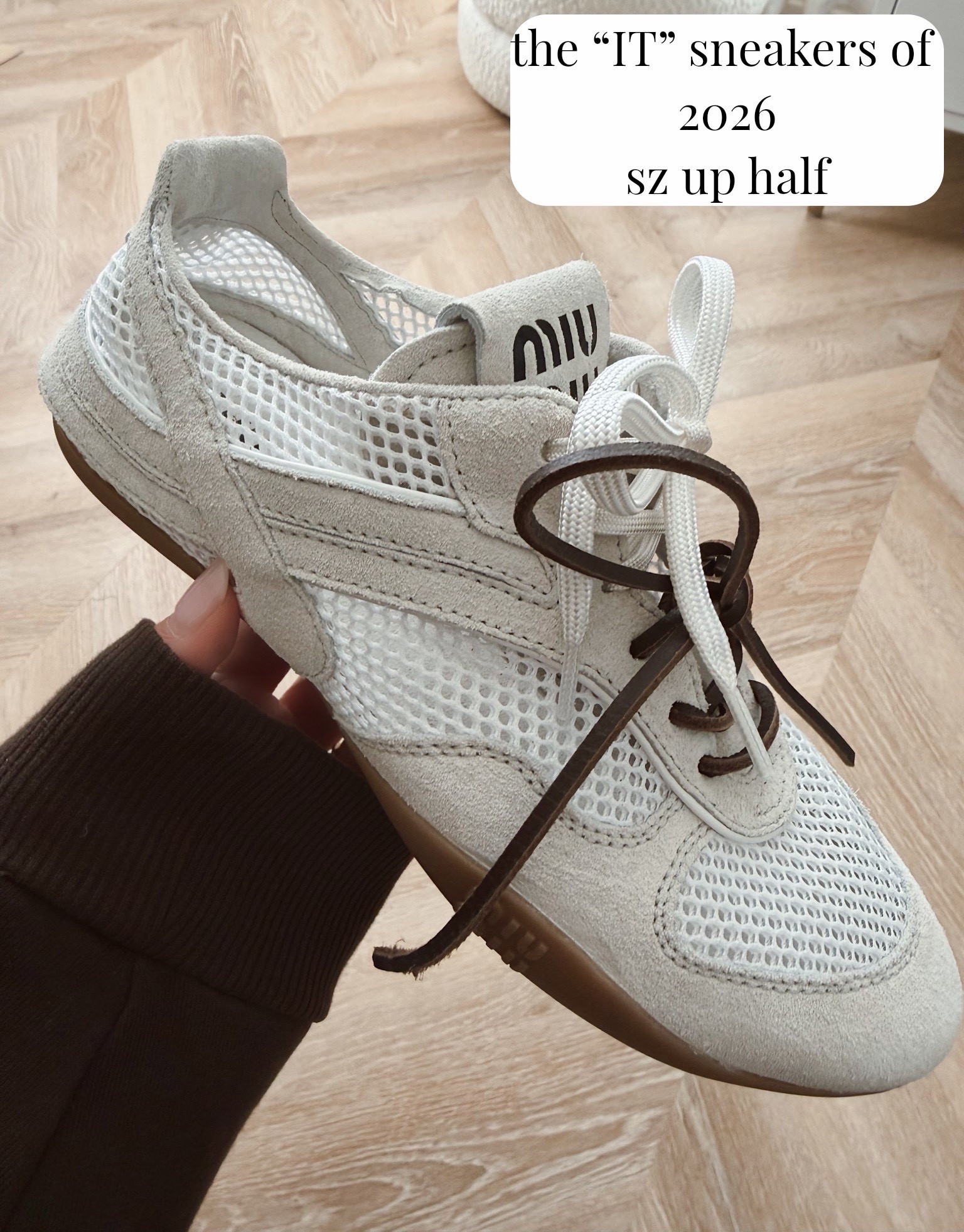 Size up half! The “IT” sneakers of 2026.🔥
Get them before they sell out for spring! Also in tan. 


Miu miu. Sneakers. Spring break. 

#LTKootd #LTKgrwm #LTKTravel