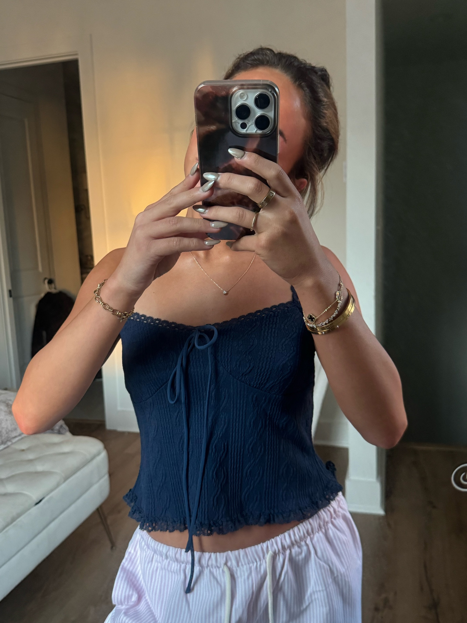 navy blue cami