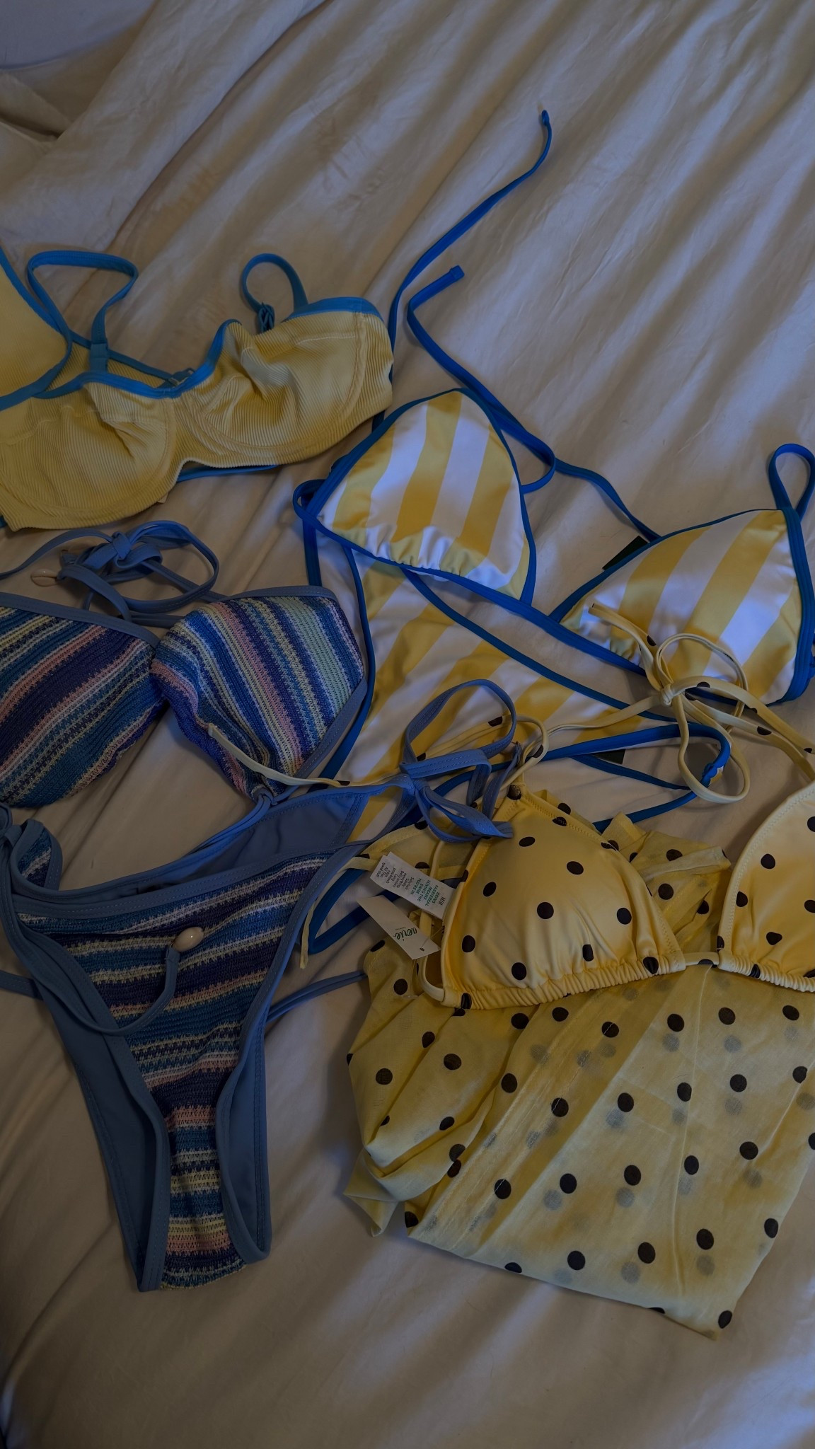 swim haul 💛
#yellowbikini 
#bluebikini 
#summer2026
#aerie 
#aerieswim
#targetswim
#vacation
#beach

#LTKSeasonal #LTKSwim #LTKTravel