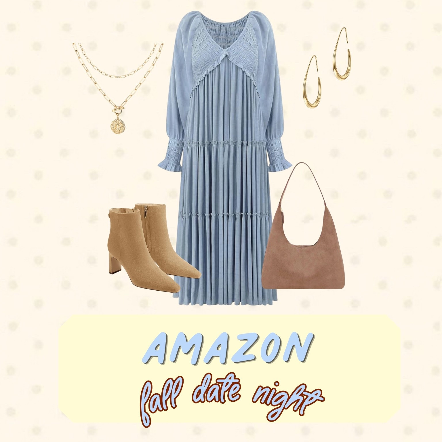 Amazon fall date night look we’re loving! The blue dress with tan boots and a neutral bag is such a pretty combination for a fall evening.

#LTKdayinmylife #LTKgrwm #LTKootd