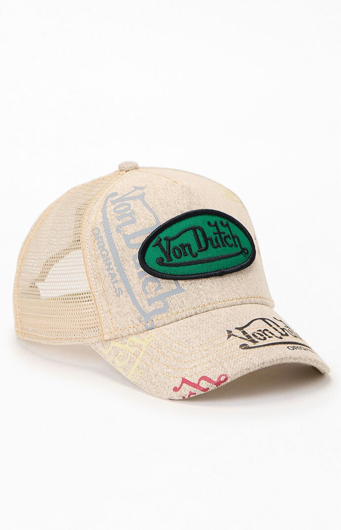 Von Dutch Beige Tagged Trucker Hat | PacSun