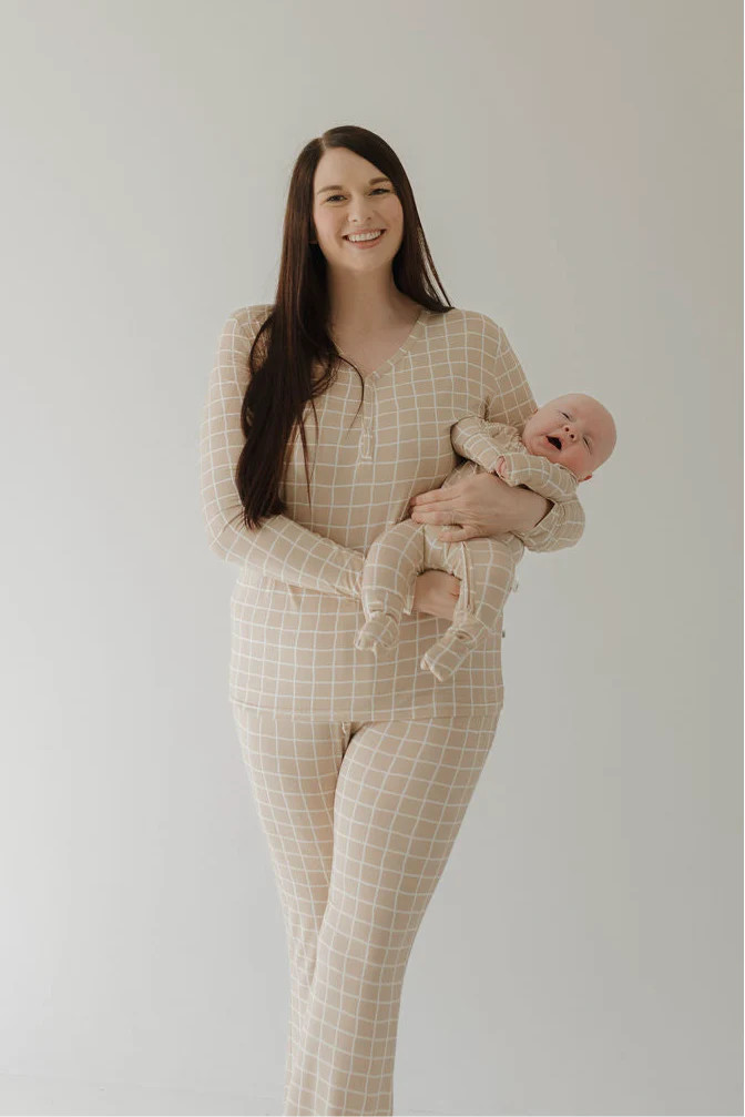 Women's Bamboo Pajama | Grid | Forever French