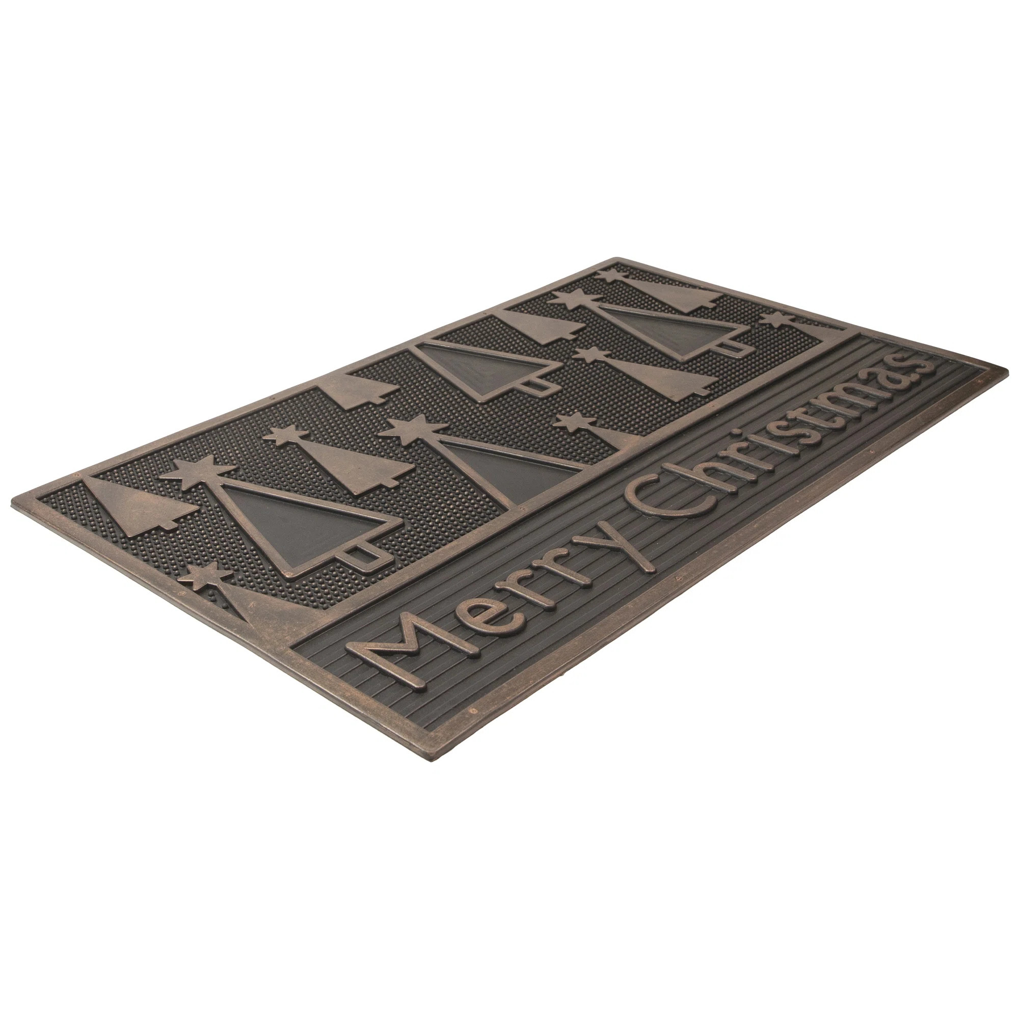 Northlight Seasonal Black and Gold Merry Christmas Doormat 18" x 30" & Reviews | Wayfair | Wayfair North America