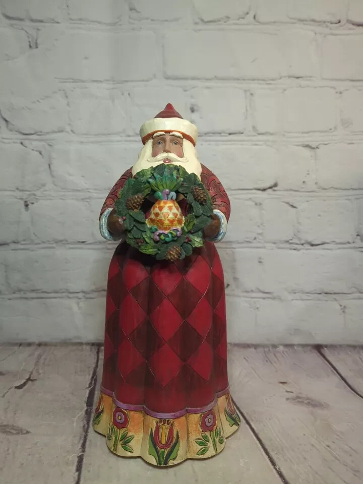Sweet 2010 Jim Shore " A Christmas Welcome " PINEAPPLE SANTA w Orig Box MINT!!  | eBay | eBay US