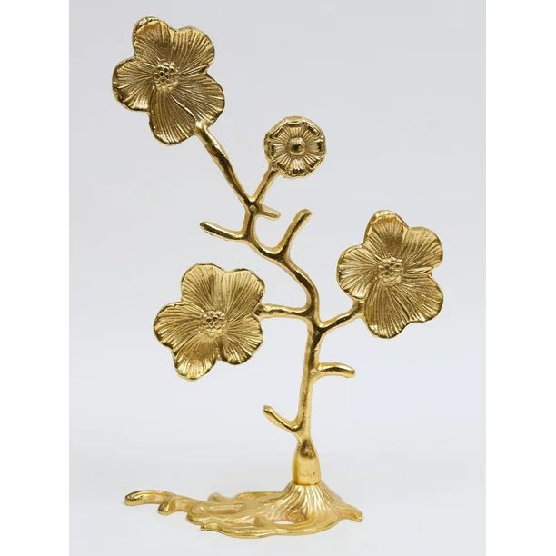 Inspire Me! Home Decor Decorative Gold Metal Floral Branch Sculpture | Walmart (US)