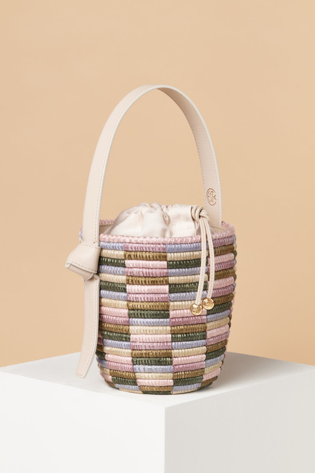 Pink/Olive Checkerboard Lunchpail | Cesta Collective