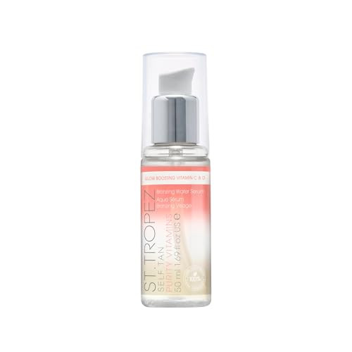 St.Tropez Self Tan Purity Vitamins Bronzing Water Face Serum, Natural Sunkissed Glow Face Tan, Vitamin C & D, Vegan, Natural & Cruelty Free Face Care, 1.69 Fl Oz | Amazon (US)