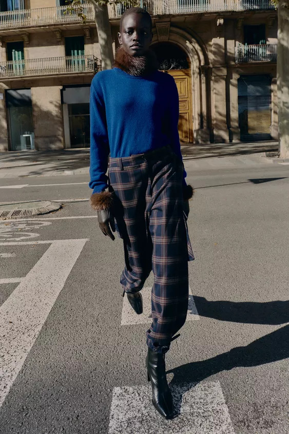 CHECK CARGO BALLOON PANTS | Zara US