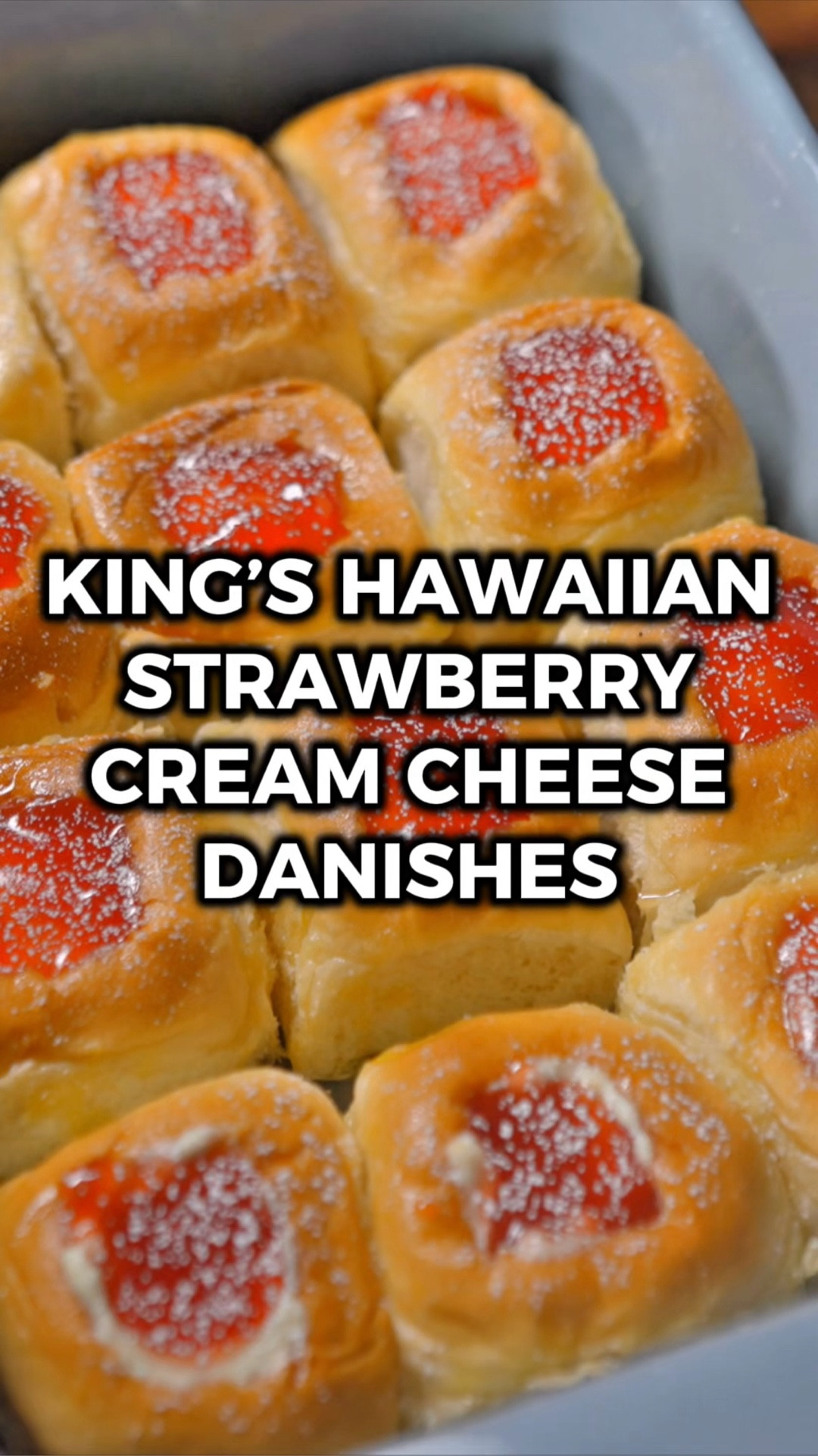 One of my most popular recipes of all time was my King's Hawaiian Cream Cheese Danishes, and this version takes them to a whole new level. The lemon zest in the cream cheese filling plus the strawberry jam on top gives them this amazing spring and summer vibe!

These come together in literally minutes. You just brush the rolls with a lemon zest brown sugar butter glaze, pipe in the lemony cream cheese filling, top with strawberry jam, and pop them in the oven for 10 minutes. That's it. Perfect for brunch, dessert, or just a random afternoon treat.

Would you try it? Let me know in the comments what you think if you do! 🙌

INGREDIENTS
1 pack King's Hawaiian Original Hawaiian Sweet Rolls
3 tbsp unsalted butter (melted)
1 tbsp brown sugar
1/2 tsp vanilla extract
8 oz cream cheese (softened)
1/4 cup powdered sugar
1 tsp lemon zest
1 tsp vanilla extract
strawberry jam
powdered sugar (for topping)

INSTRUCTIONS
1️⃣ Separate the rolls and place them into a baking pan.
2️⃣ Use a small knife to hollow out the center of each roll. Leave the bottom intact!
3️⃣ Melt the butter in a small bowl, then mix in the brown sugar and vanilla extract until combined.
4️⃣ Use a food safe brush to coat the tops and insides of each roll with the butter mixture.
5️⃣ In a medium mixing bowl, mix the cream cheese and powdered sugar together until smooth, then mix in the vanilla and lemon zest.
6️⃣ Use a piping bag to fill each hollowed out roll with the cream cheese mixture and top with a spoonful of strawberry jam. You can use a spoon for the cream cheese mixture if you don’t have a piping bag, but it just might not look as clean.
7️⃣ Bake at 350°F for 10 minutes.
8️⃣ Dust with powdered sugar before serving.
9️⃣ Enjoy!

#LTKfoodie #LTKHome