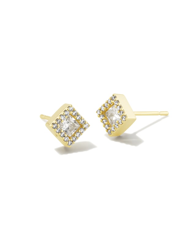 Gracie Gold Stud Earrings in White Crystal | Kendra Scott | Kendra Scott