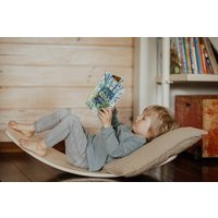 Large Natural Wooden Balance Board For Kids & Toddlers, Wood Wobble Toy Practicing, Yoga Curvy Board | Etsy (US)