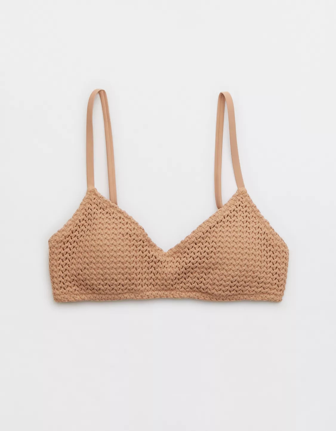 Aerie Textured V Scoop Triangle Bikini Top | Aerie