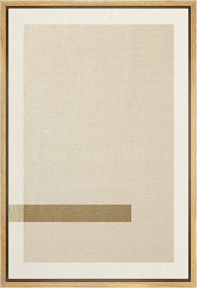 IDEA4WALL Framed Canvas Print Wall Art Tan Brown Square Polygon Collage Abstract Geometric Illust... | Amazon (US)