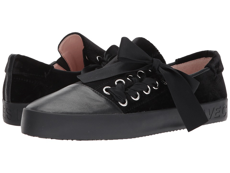 Avec Les Filles - Vera (Black Velvet/Nappa) Women's Shoes | Zappos