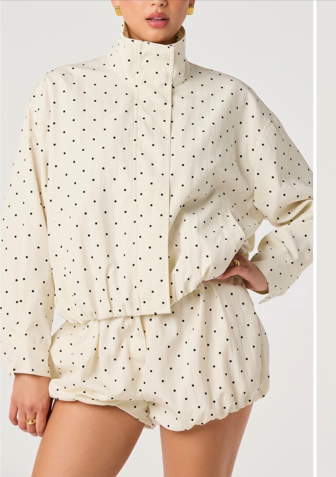 We are Loving this Polka Dot Funnel Neck Jacket 

#LTKmomlife #LTKdayinmylife