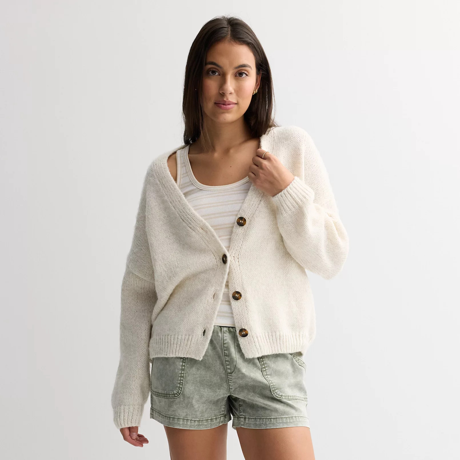 Juniors' SO® Button Front Oversized Cardigan | Kohl's