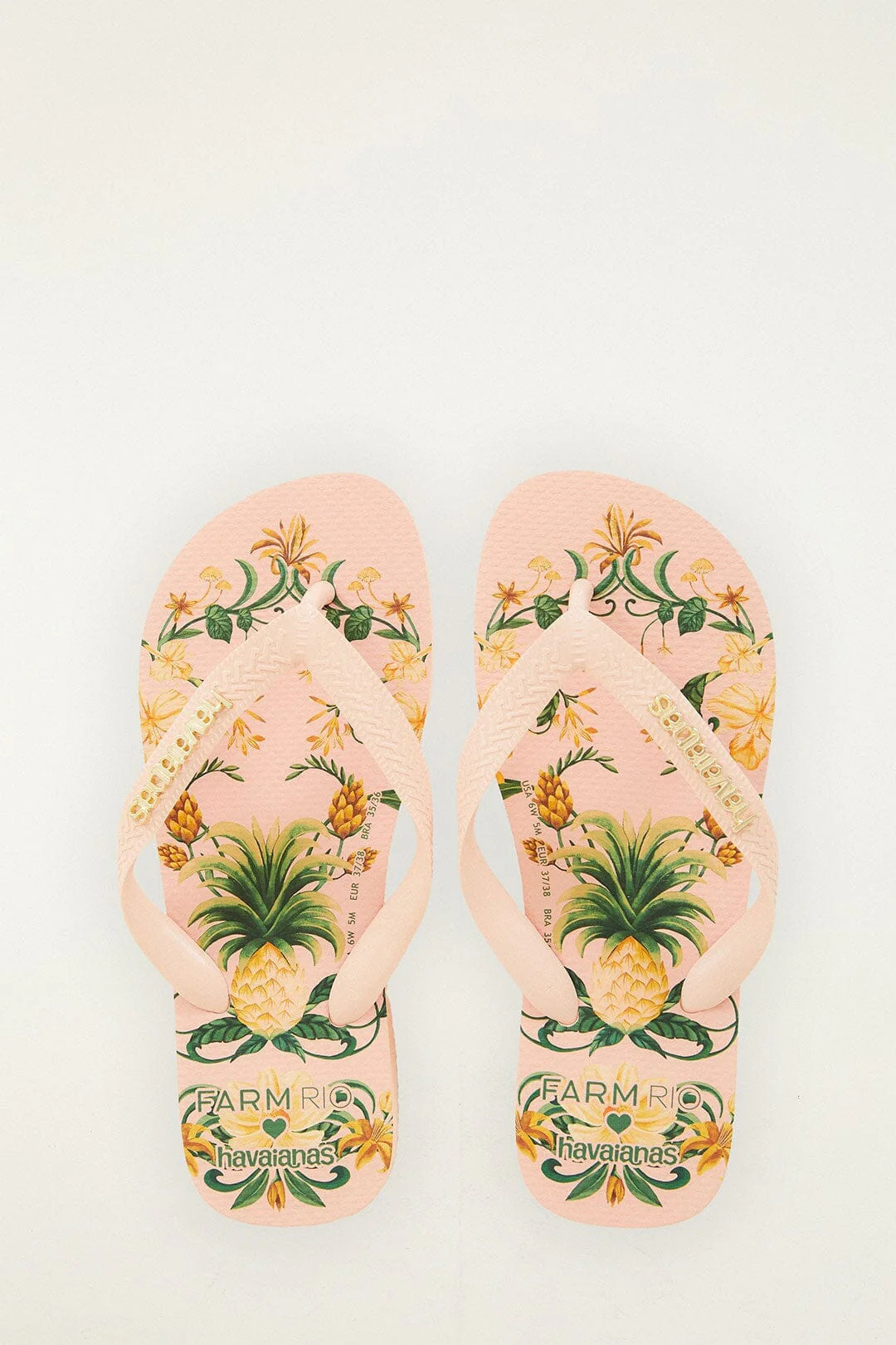 Pineapple Beauty Havaianas, LIGHT PINK / 11-12 | FarmRio (US)