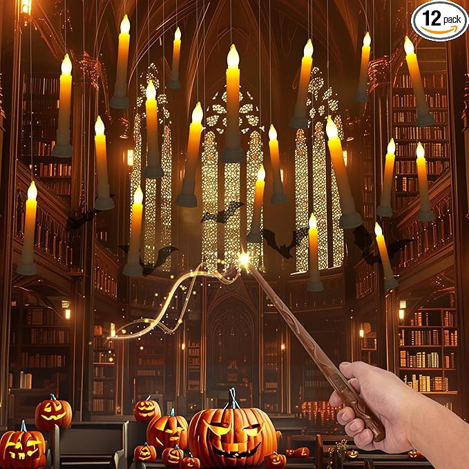 Amagic Batteries Included Floating Candles with Wand Remote, 12pcs Flickering Warm Light Flameles... | Amazon (US)