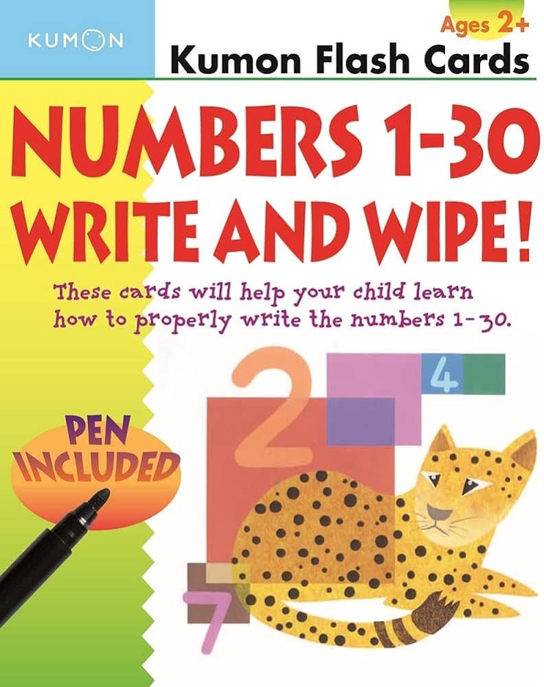Numbers 1-30 Write & Wipe (Kumon Flash Cards) | Amazon (US)