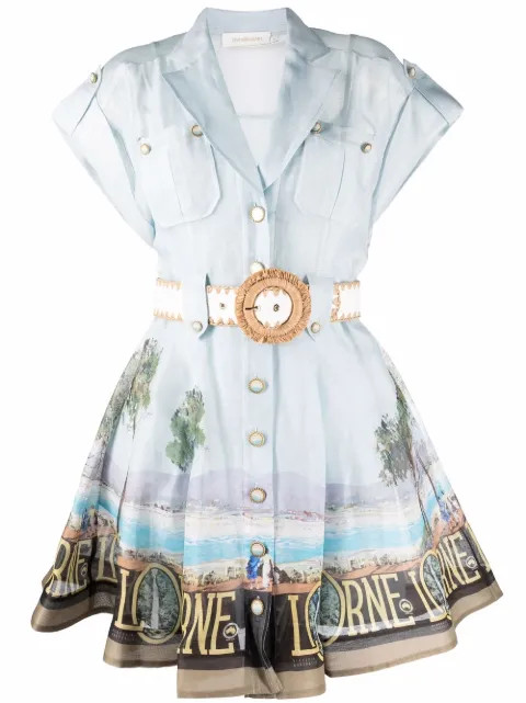 Postcard shirt mini dress | Farfetch (US)