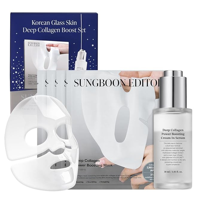 SUNGBOON EDITOR Deep Collagen Boost Set | Collagen Face Mask & Serum for Face, Real collagen 2,16... | Amazon (US)