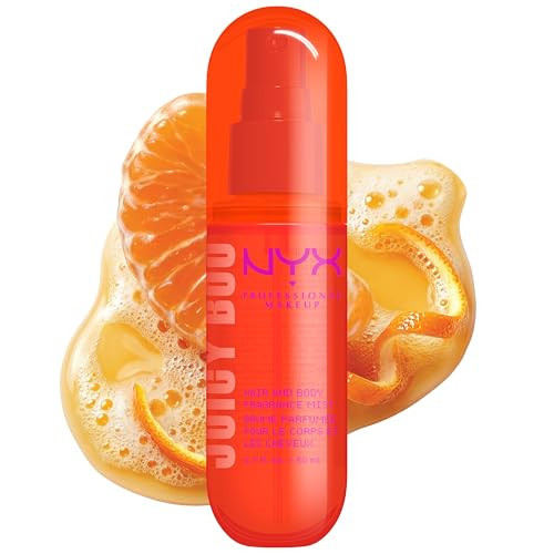 NYX PROFESSIONAL MAKEUP Fat Oil Fragrance Mist Perfume in Juicy Boo, Citrus Scented Long Lasting Hair & Body Spray, Mango & Musk Notes, Vegan & Cruelty Free, 2.7 fl oz | Amazon (US)