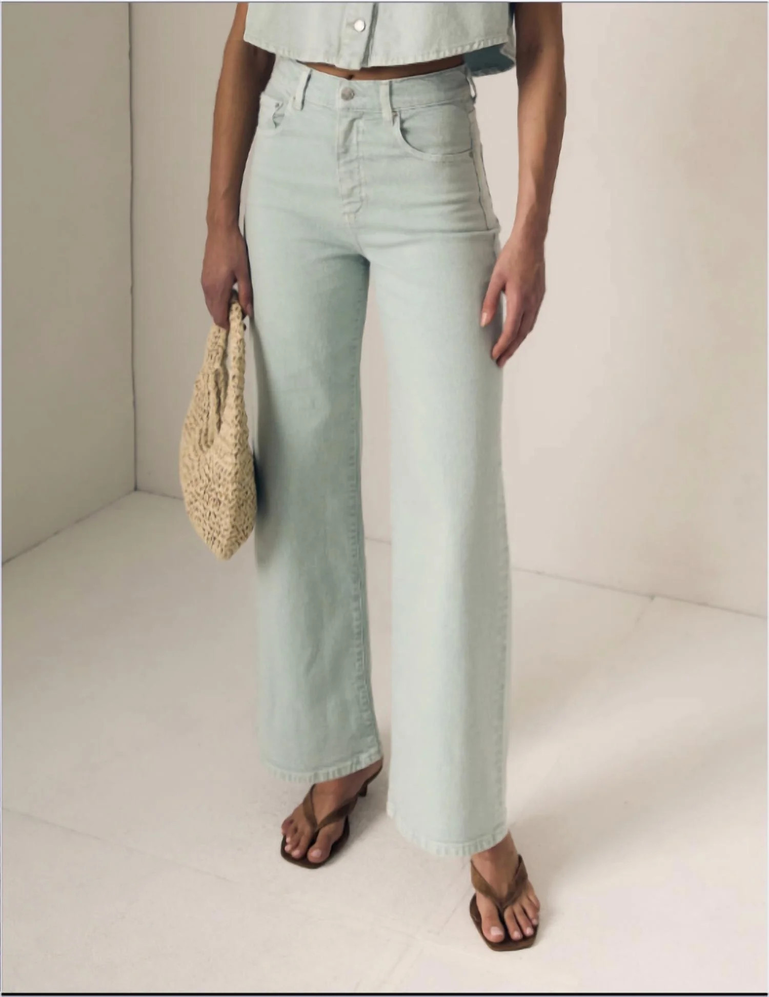 Column Jean In Minty | Shop Simon