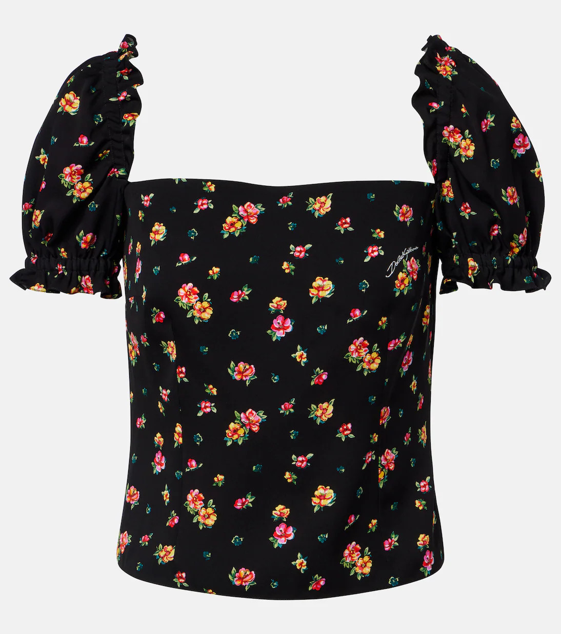 Floral silk-blend charmeuse top | Mytheresa (US/CA)