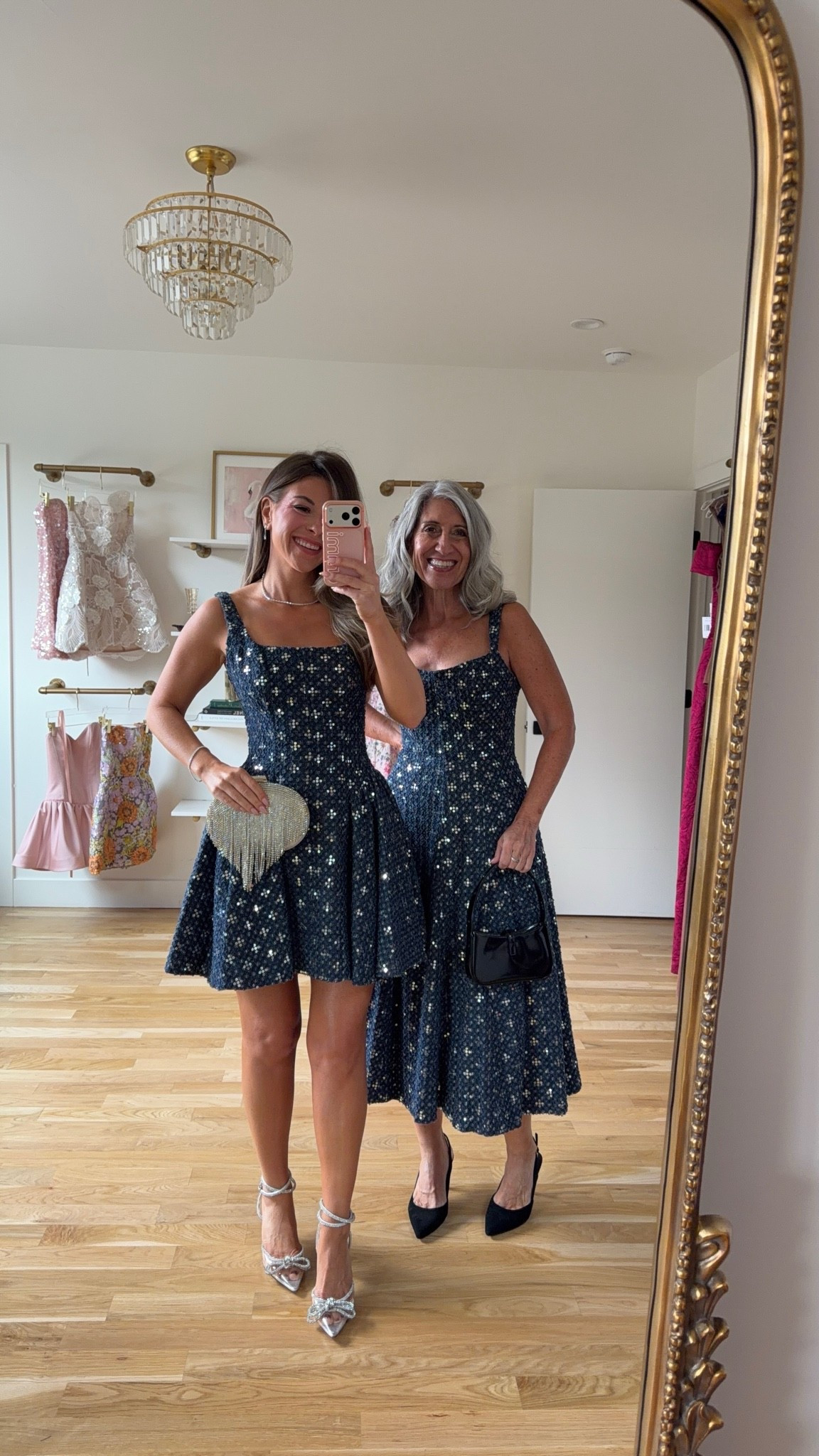 navy sequin square-neckline mini and midi  with pleated skirt mom and me formal wedding guest and mother of the bride dresses 💍

mac duggal: emerson10

I’m 5’4” and wear a size small/2 

mom is 5’4” and wears a medium/6

fall wedding guest dresses, wedding guest dresses, cocktail dresses, semi-formal dresses, black tie wedding guest dresses, destination wedding guest dresses, garden party dresses, wedding guest outfit ideas, mom & me outfits, mom & me dresses, matching outfits, mother daughter outfits, family photo outfits, wedding guest dresses, mother of the bride, mother of the groom, wedding guest outfit ideas

#LTKSeasonal #LTKgrwm #LTKWedding