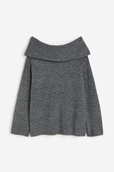 Rib-knit Off-the-shoulder Sweater | H&M (US + CA)