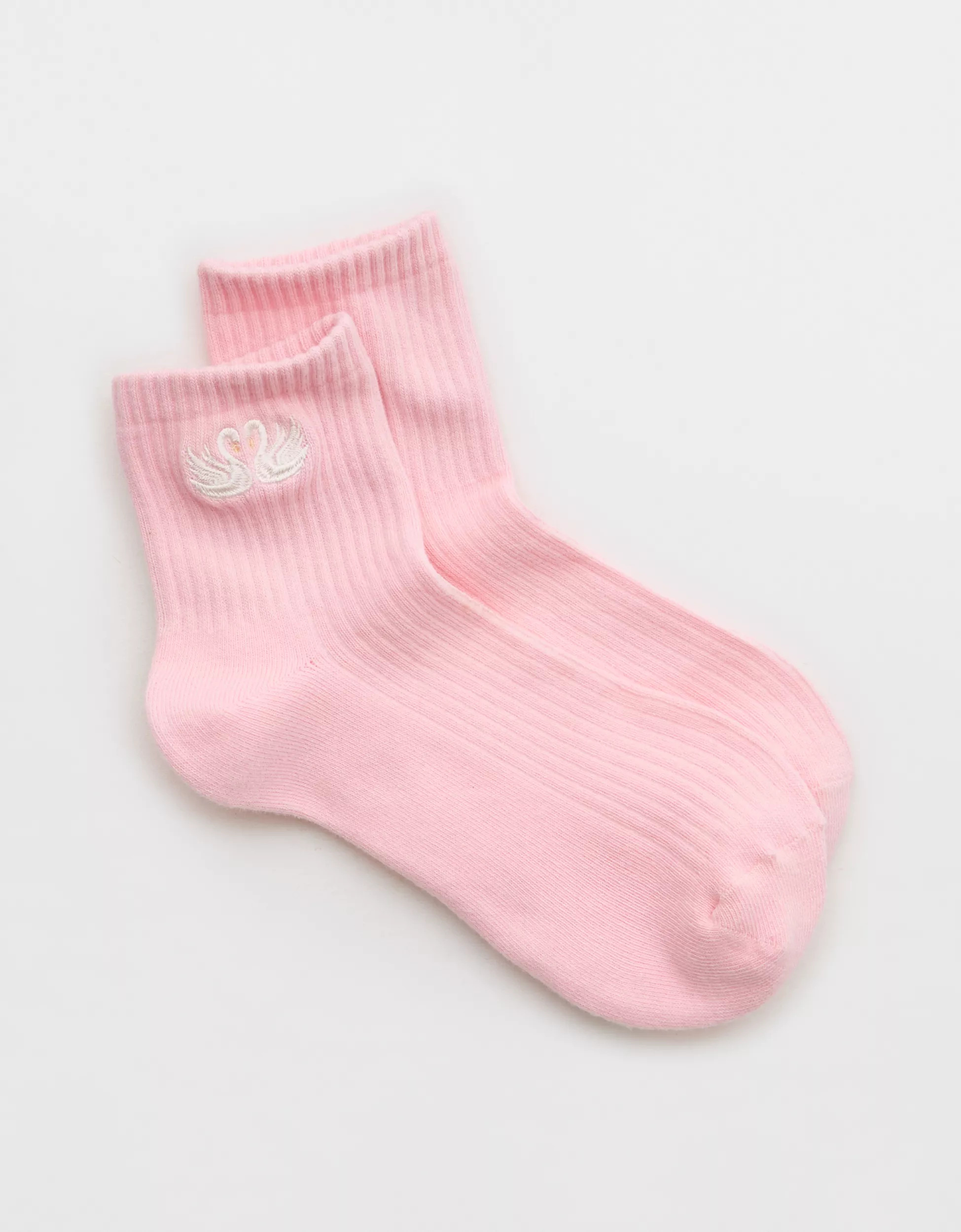 Aerie Ribbed Cotton Quarter Socks | Aerie