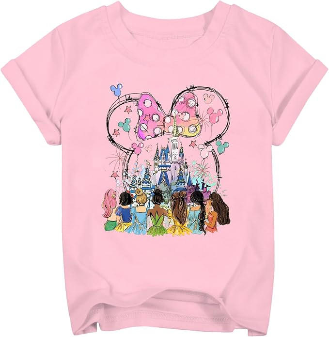 Princess Girls Shirts Magical Short Sleeve Shirt Toddler Holiday Vacation Kids Tee Top | Amazon (US)