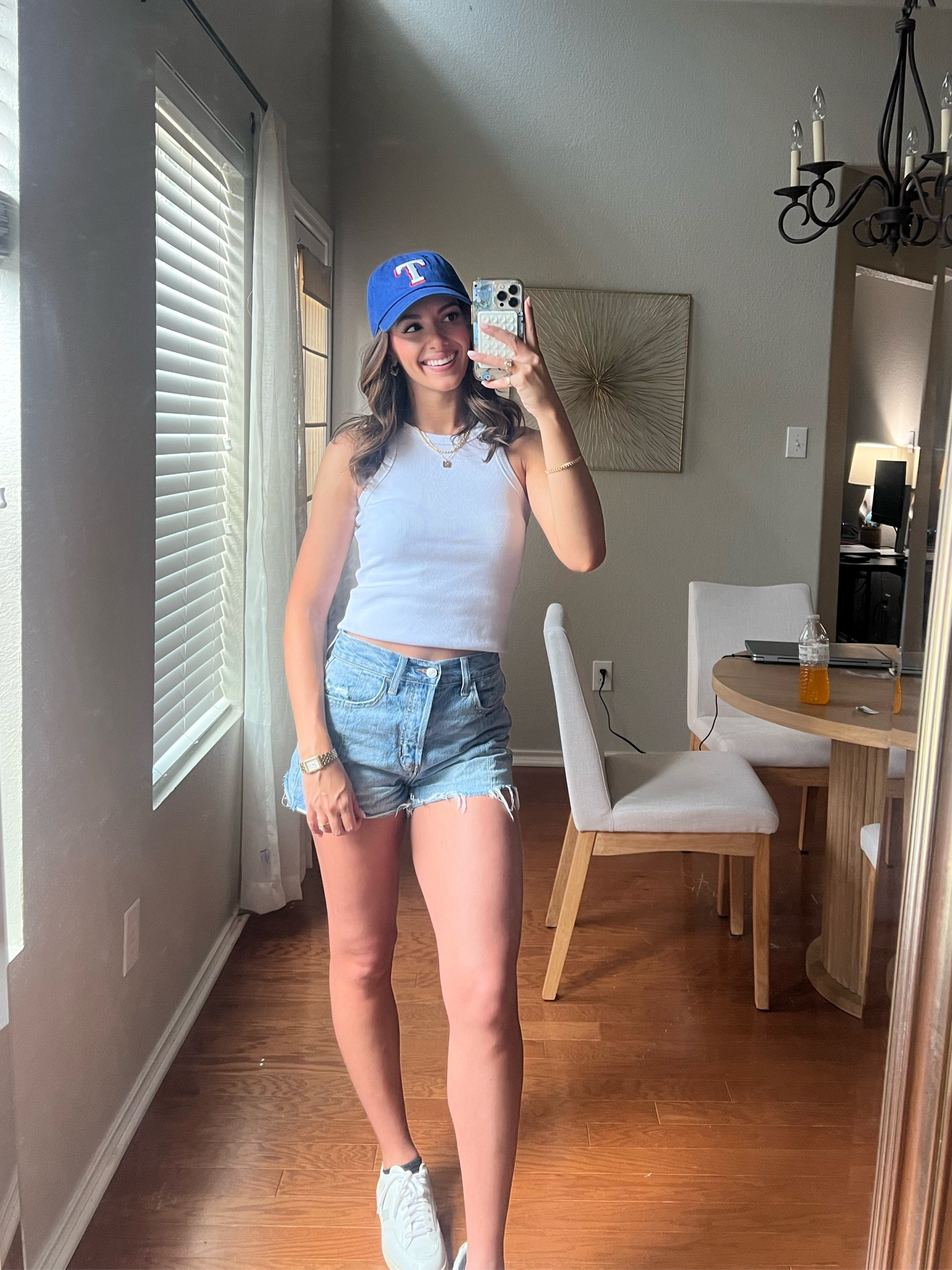 Rangers game outfit! All products from Amazon & target ! 





Rangers game outfit, baseball outfit inspo, ballgame outfit, rangers hat, white tank, Jean shorts 

#LTKSeasonal #LTKShoeCrush #LTKStyleTip