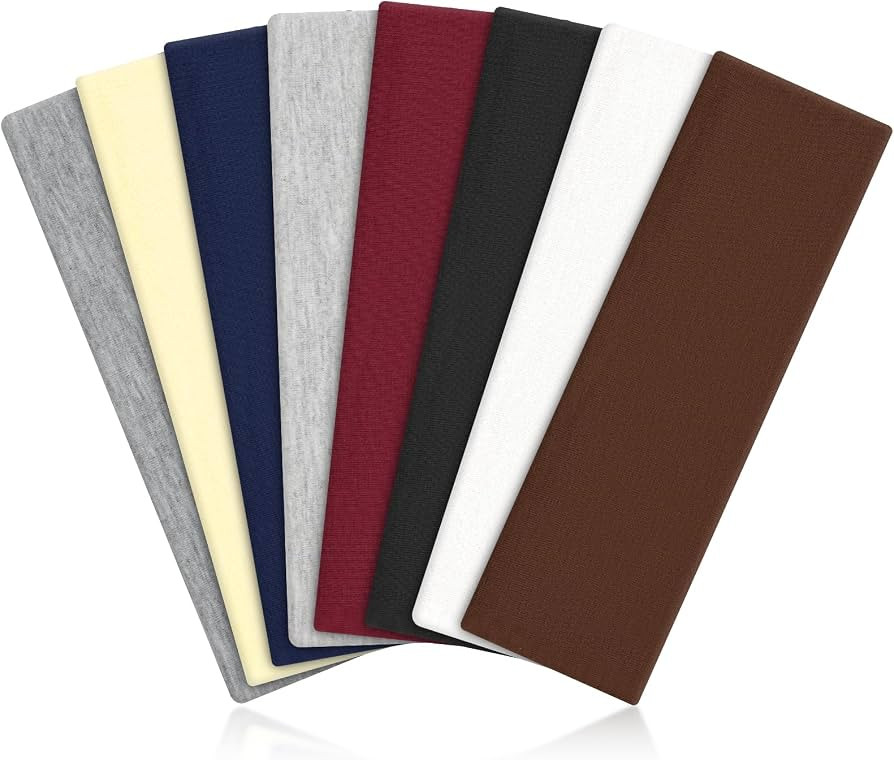 Flintronic 8 Pack Sports Headband, Soft Fashion Elastic Hair Bands, Non-slip Head Sweat Bands Ban... | Amazon (UK)